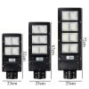 Mozgásérzékelős, napelemes utcai, udvari LED lámpa távirányítóval, 150W