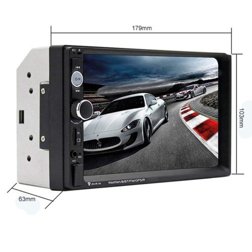 7” Érintőképernyős autós fejegység, Bluetooth, USB, MicroSD támogatással, 2DIN