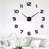 DIY csináld magad falióra, loft stílusú, fekete színű számokkal, öntapadós, 60-130 cm rögzítési méretben