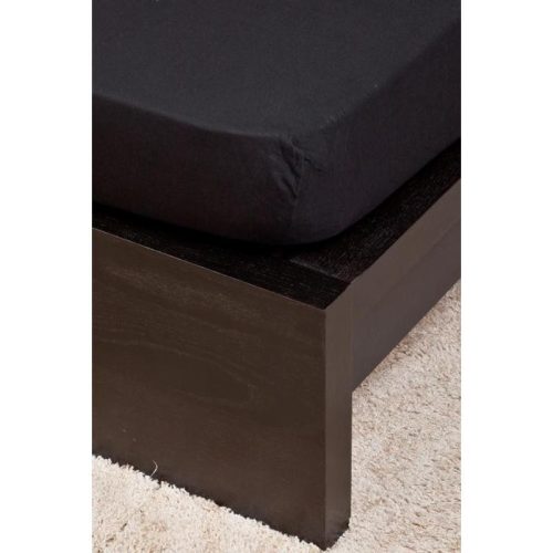 NATURTEX Jersey gumis lepedő 140-160x200 cm fekete