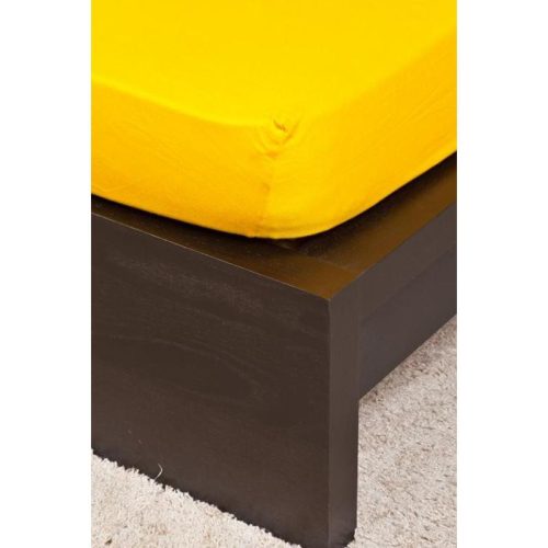 NATURTEX Jersey gumis lepedő 140-160x200 cm kukoricasárga