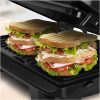 Royalty Line elektromos grill-, és panini sütő 1000W teljesítmény, fekete