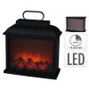 Vezeték nélküli elemes LED kandalló dekorvilágítás lánghatással, USB kábellel, 30x13x31 cm