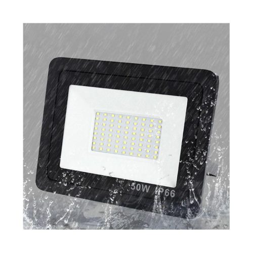 Vékony kialakítású SMD LED reflektor 50W teljesítménnyel, fekete színben