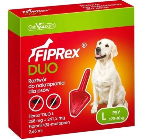 Fiprex Duo L 268mg+241,2mg rácsepegtető oldat kutyáknak
