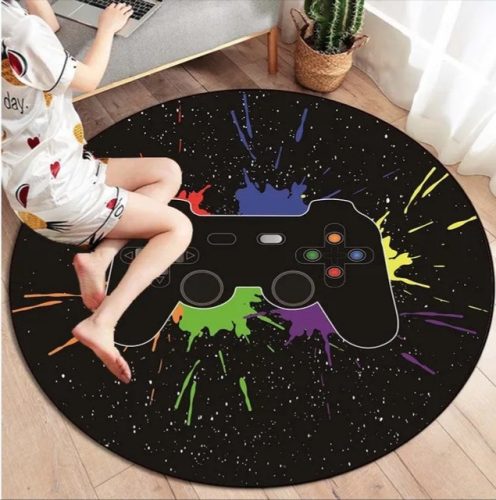 Lousidream gamer gyerek szőnyeg kör alakú, 100cm